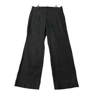 J.Jill Pants Women 10 Petite Black Wide Leg Linen Blend